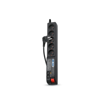 Listwa przeciwprzepięciowa Acar 504WF 1,5m czarna