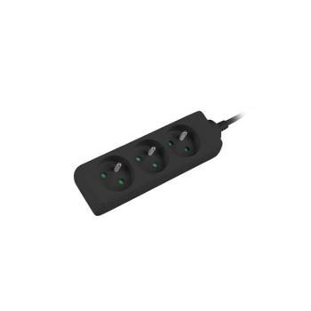 Listwa przedłużacz Lanberg 1,5m czarna 3x 230V PL, kabel wykonany z pełnej miedzi