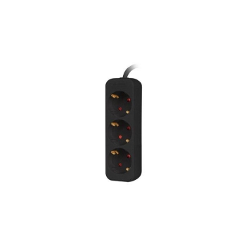 Listwa przedłużacz Lanberg 1,5m czarna 3x 230V Schuko, kabel wykonany z pełnej miedzi