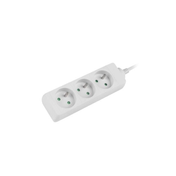 Listwa przedłużacz Lanberg 3m biała 3x 230V PL, kabel wykonany z pełnej miedzi