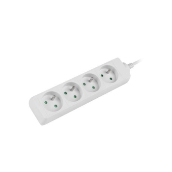Listwa przedłużacz Lanberg 1,5m biała 4x 230V PL, kabel wykonany z pełnej miedzi
