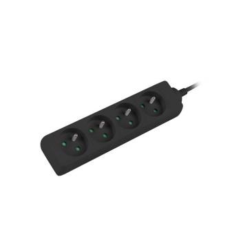 Listwa przedłużacz Lanberg 1,5m czarna 4x 230V PL, kabel wykonany z pełnej miedzi
