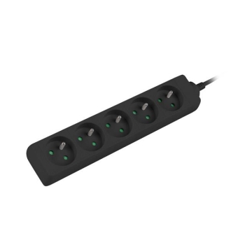 Listwa przedłużacz Lanberg 1,5m czarna 5x 230V PL, kabel wykonany z pełnej miedzi
