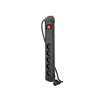 Listwa zasilająca Lanberg SP1 5m 5x 230V PL czarna
