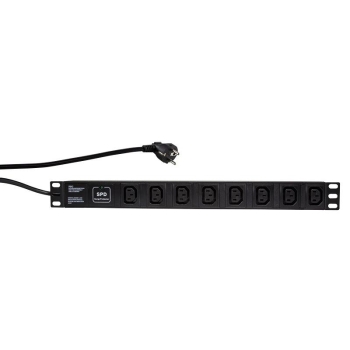 Listwa zasilająca LogiLink do szaf PDU8A01 19" 16A PDU 8x IEC320 / C13 2m czarna