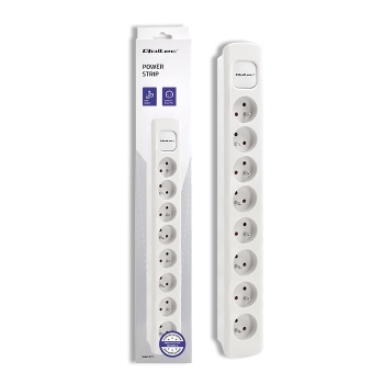 Listwa zasilająca Qoltec 8 gniazd | 1.8m | Biała