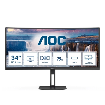Monitor AOC 34" CU34V5C/BK HDMI DP USB-C głośniki - USZ OPAK