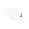 Ładowarka Movano GaN 20W USB-C PD + USB-A (white)