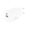 Ładowarka Movano GaN 30W USB-C PD + USB-A (white)