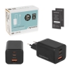 Ładowarka Movano GaN 65W 2x USB-C PD + USB-A (black)