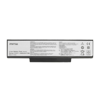 Bateria Mitsu do Asus K72, K73, N73, X77 (6600mAh)