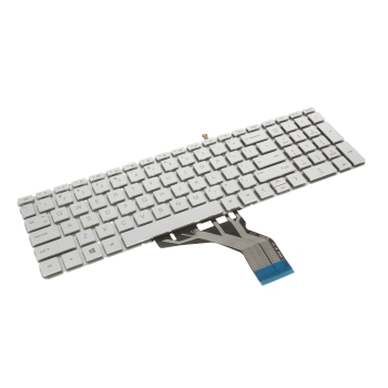 Klawiatura laptopa do HP 250 G7, 255 G7, 15-DA, 15-DB - srebrna (podświetlenie)
