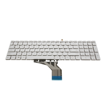 Klawiatura laptopa do HP 250 G7, 255 G7, 15-DA, 15-DB - srebrna (podświetlenie)