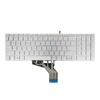 Klawiatura laptopa do HP 250 G7, 255 G7, 15-DA, 15-DB - srebrna (podświetlenie)