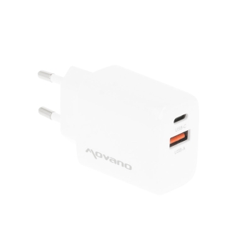 Ładowarka Movano GaN 20W USB-C PD + USB-A (white)