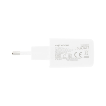 Ładowarka Movano GaN 30W USB-C PD + USB-A (white)