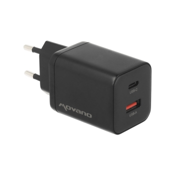 Ładowarka Movano GaN 45W USB-C PD + USB-A (black)