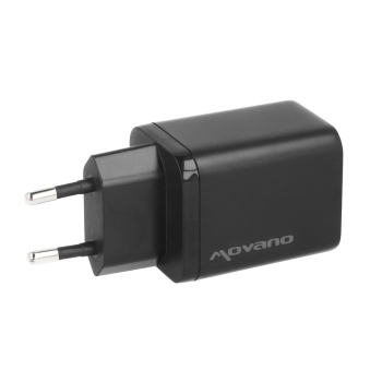Ładowarka Movano GaN 45W USB-C PD + USB-A (black)