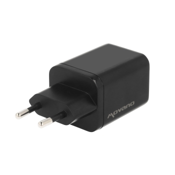 Ładowarka Movano GaN 65W 2x USB-C PD + USB-A (black)