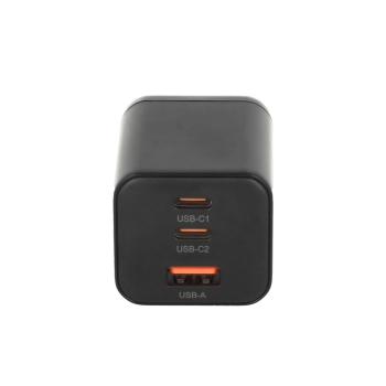 Ładowarka Movano GaN 65W 2x USB-C PD + USB-A (black)