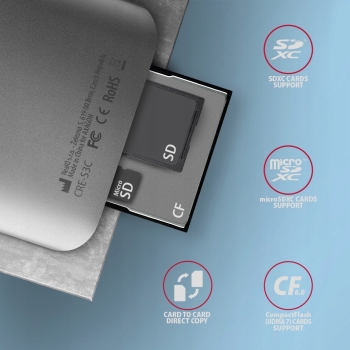 Axagon CRE-S3C czytnik zewnętrzny kart USB-C