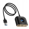 Baseus Square Round HUB USB 3.0 do 1x USB 3.0 + 3x USB 2.0 1m czarny