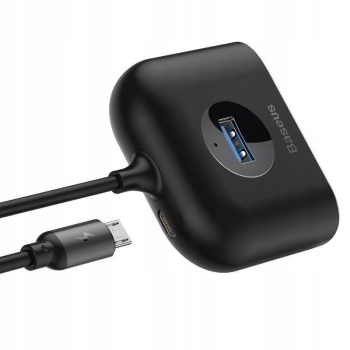 Baseus Square Round HUB USB 3.0 do 1x USB 3.0 + 3x USB 2.0 1m czarny