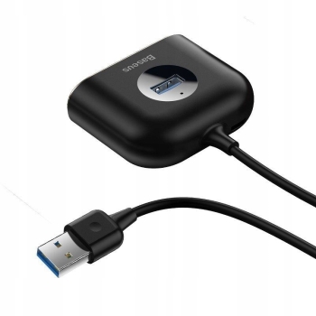 Baseus Square Round HUB USB 3.0 do 1x USB 3.0 + 3x USB 2.0 1m czarny