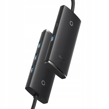 BASEUS WKQX030301 adaper hub rozdzielacz z USB-C na 4x USB 3.0 kabel 25 cm