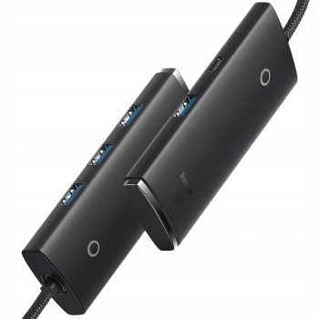 BASEUS WKQX030301 adaper hub rozdzielacz z USB-C na 4x USB 3.0 kabel 25 cm