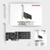 Axagon PCES-SA4M2 kontroler PCIe 2x SATA 2x M.2