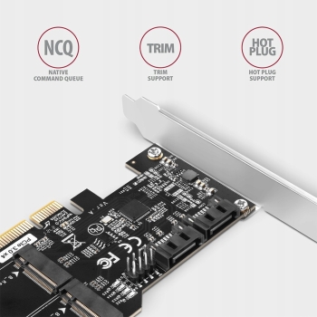 Axagon PCES-SA4M2 kontroler PCIe 2x SATA 2x M.2