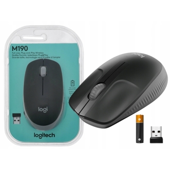 Myszka bezprzewodowa Logitech M190 odbiornik radiowy